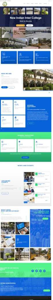 new indian inter college Website Design