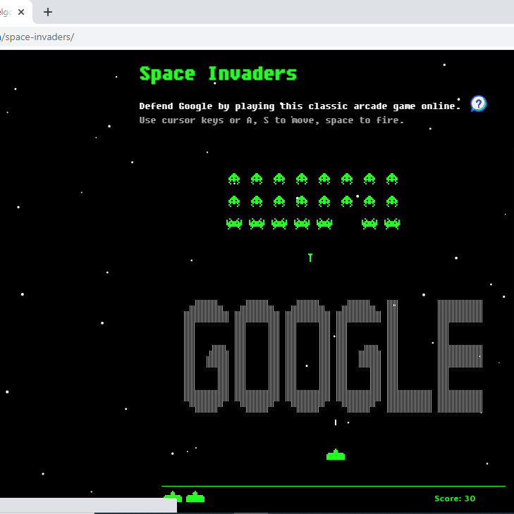Google space invaders