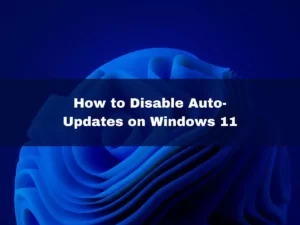 Read more about the article How to Disable Auto-Updates on Windows 11