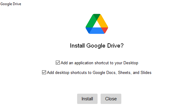 Google drive install